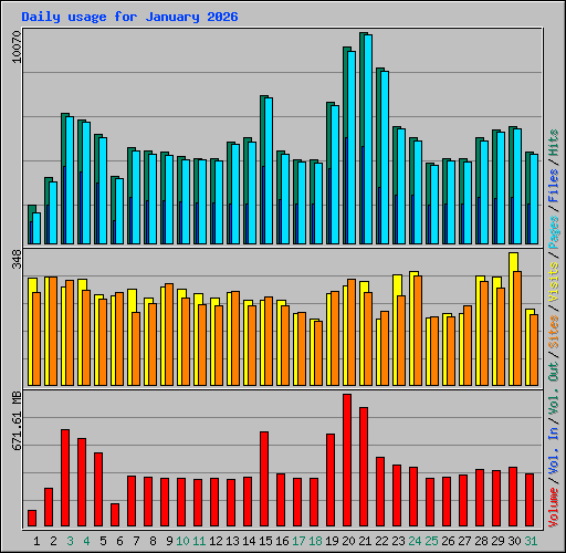 Daily usage for January 2026