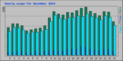 Hourly usage for December 2019