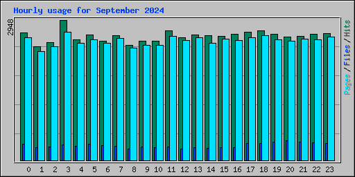 Hourly usage for September 2024