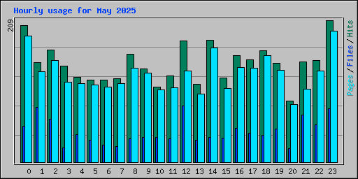 Hourly usage for May 2025