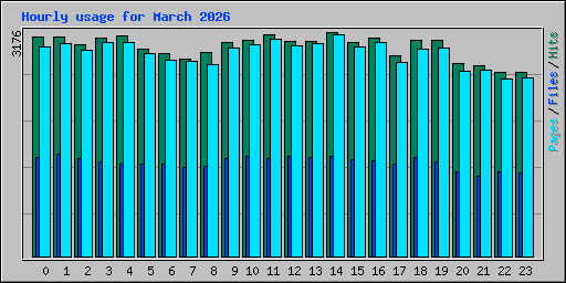 Hourly usage for March 2026
