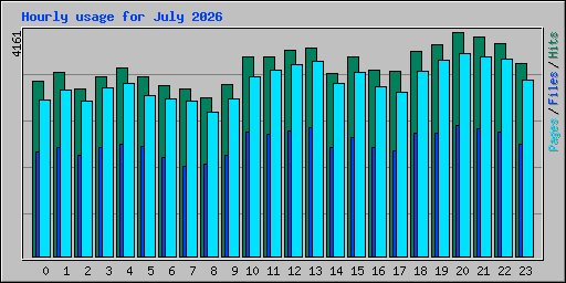 Hourly usage for July 2026