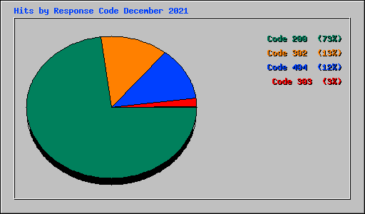 Hits by Response Code December 2021