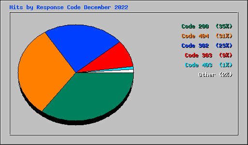 Hits by Response Code December 2022