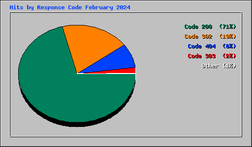 Hits by Response Code February 2024