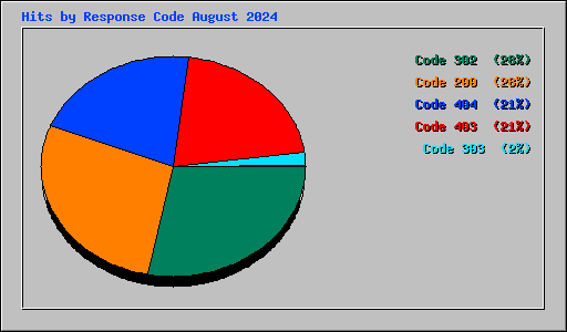 Hits by Response Code August 2024