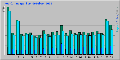 Hourly usage for October 2020