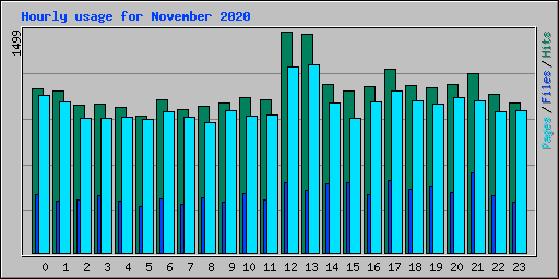 Hourly usage for November 2020