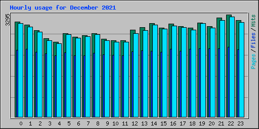 Hourly usage for December 2021