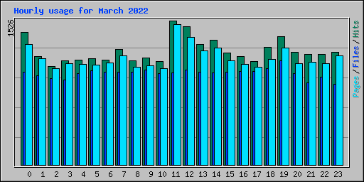 Hourly usage for March 2022