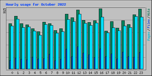 Hourly usage for October 2022