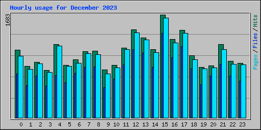 Hourly usage for December 2023