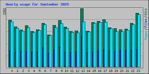 Hourly usage for September 2025