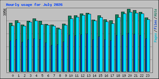 Hourly usage for July 2026