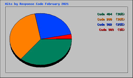 Hits by Response Code February 2021