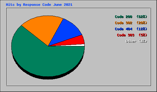 Hits by Response Code June 2021