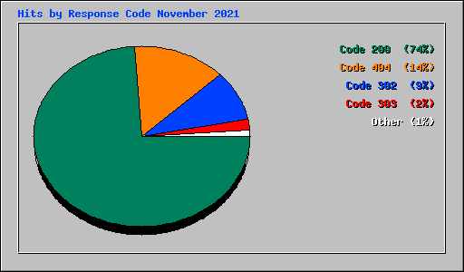 Hits by Response Code November 2021