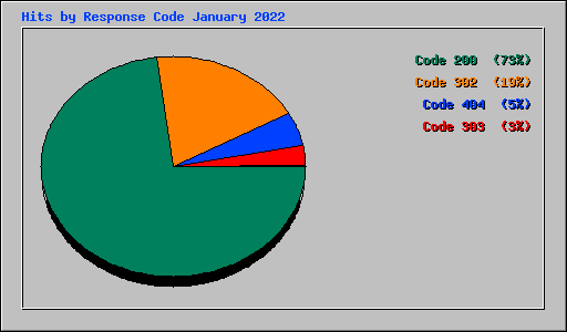 Hits by Response Code January 2022