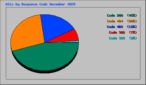 Hits by Response Code December 2025