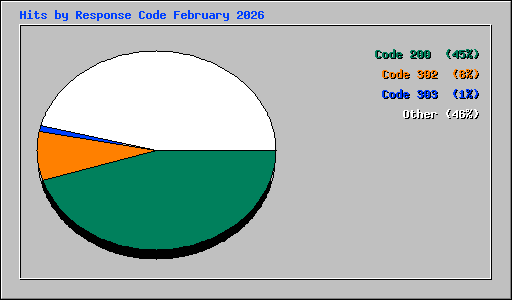 Hits by Response Code February 2026
