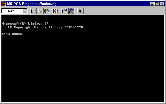 MS-DOS-Eingabeaufforderung