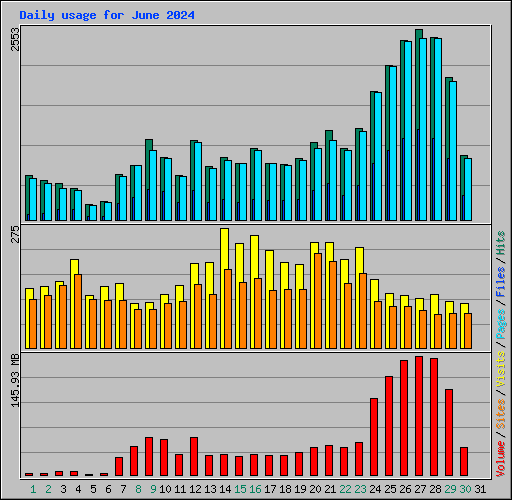 Daily usage for June 2024