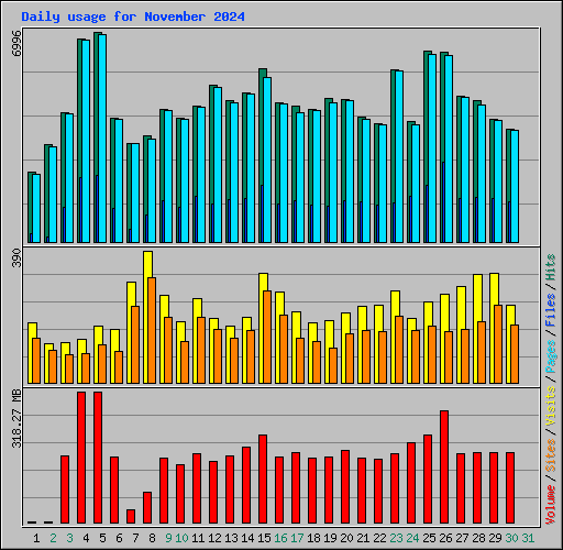 Daily usage for November 2024