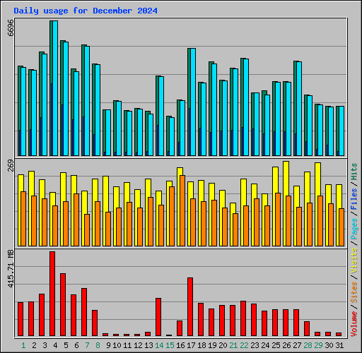 Daily usage for December 2024