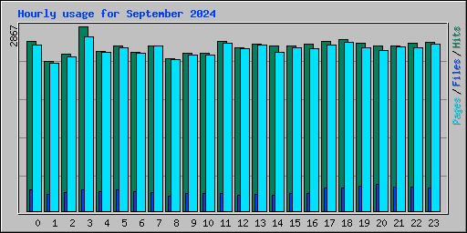 Hourly usage for September 2024