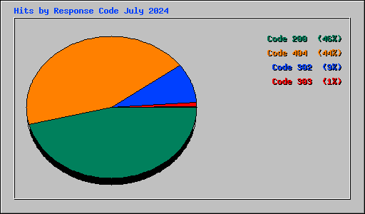 Hits by Response Code July 2024