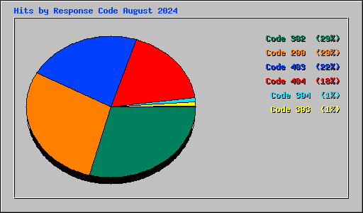 Hits by Response Code August 2024