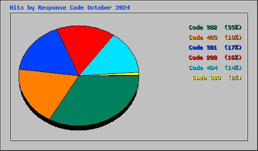 Hits by Response Code October 2024