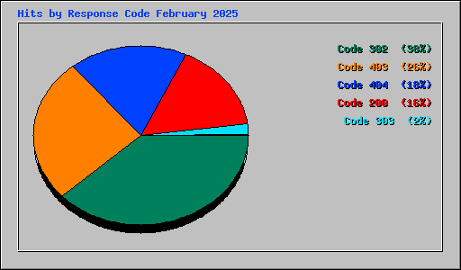Hits by Response Code February 2025